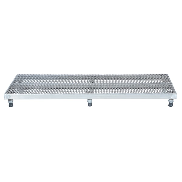 Vestil Adjustable Stand, 6-3/4-8-3/4 H 24 x 60, 6.75 Overall Height, Stainless Steel, Silver AHW-L-2460-SS - main